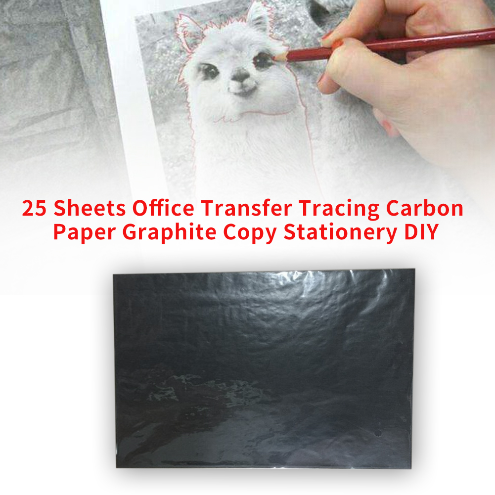 25 Sheets Painting Accessories Graphite Reusable Stationery Art Craft School Wood Burning Office Carbon Paper Transfer Tracing
